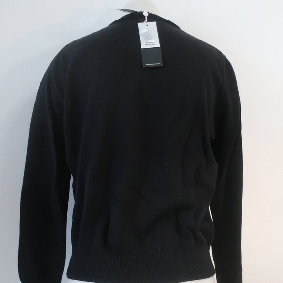 NWT Women Minnie Rose (Item- 69) Black Red Cotton Cashmere Naughty Sweater L - Picture 10 of 12